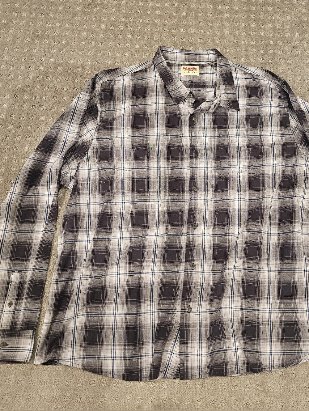 Wrangler Authentics Plaid Button Up, Size 3XL